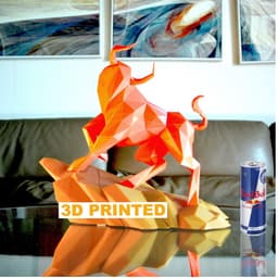 Red bull sculpture 3d model