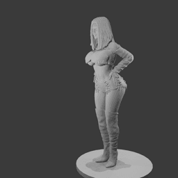 Curvy Club Girl Posing v2 3d model