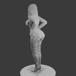 Curvy Club Girl Posing v2 3d model