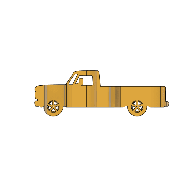F100 1976 3D Car Flip Art Desk Display 3d model