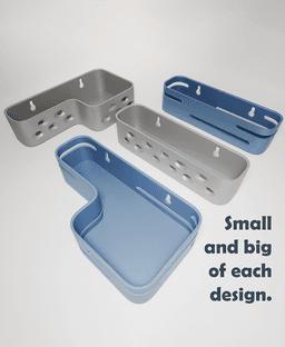4-Pack Spice Racks with Screw Mounts 3d model