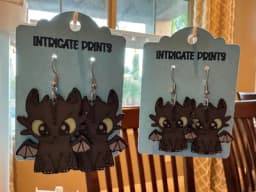 Toothless Earrings 3d model