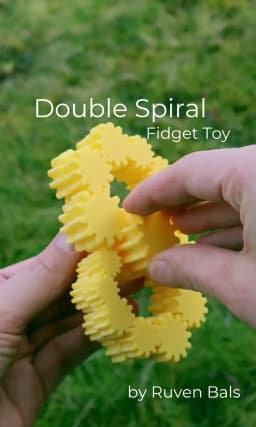 Double Spiral Fidget Toy 3d model