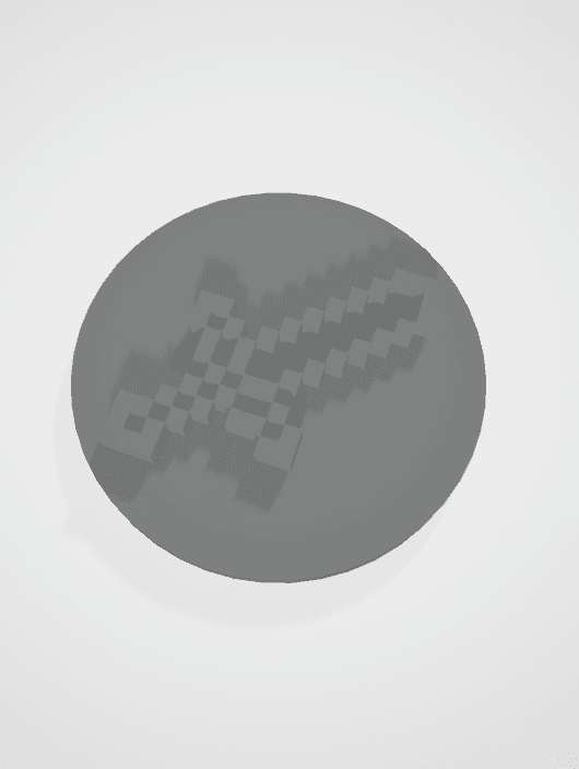 Minecraft Sword Stamp 3d model