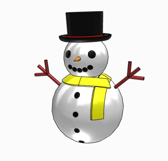 Snowman with configurator 3d model