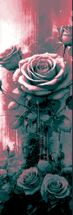 Artwork sharing Pink Roses - Set of Bookmarks 3d model