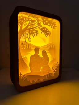 Quiet Horizon | Layered Light Box 3d model