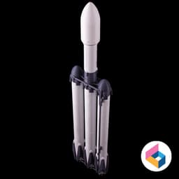 SpaceX Falcon heavy 3d model
