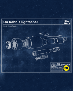 Qu Rahn's Lightsaber - Star Wars 3d model