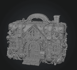 Fantasy Suitcase House STL File for 3D Print 3d model