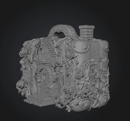 Fantasy Suitcase House STL File for 3D Print 3d model