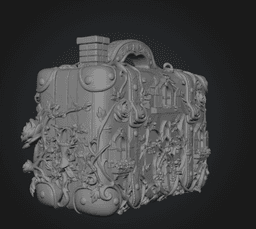 Fantasy Suitcase House STL File for 3D Print 3d model