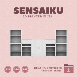Miniature Replica SKRUVBY Storage combination 03 In for Miniature Dollhouse - IKEA - 3D Print Instan 3d model