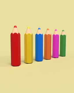 Pencil Fidget Clicker Keychain 3d model