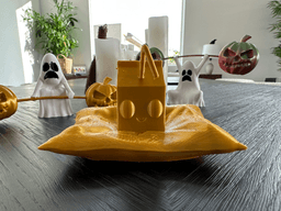 Adorable milk carton on a pillow 3d model