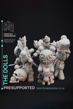 Dolls - Puppet Master Show - PRESUPPORTED - Illustrated and Stats - 32mm scale 3d model