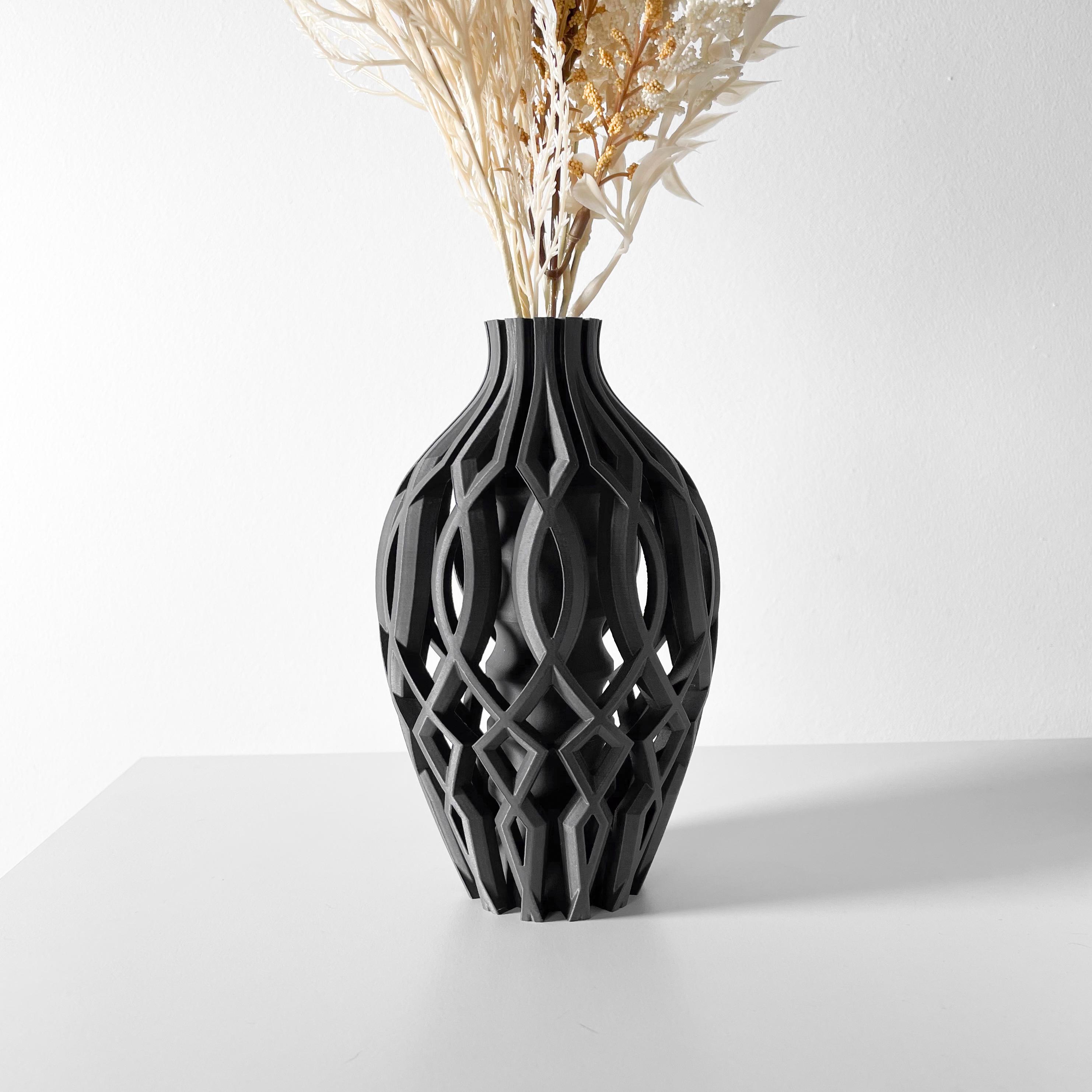 The Vista Vase, Modern and Unique Home Decor for Dried and Preserved Flower Arrangement  | STL File 3d model
