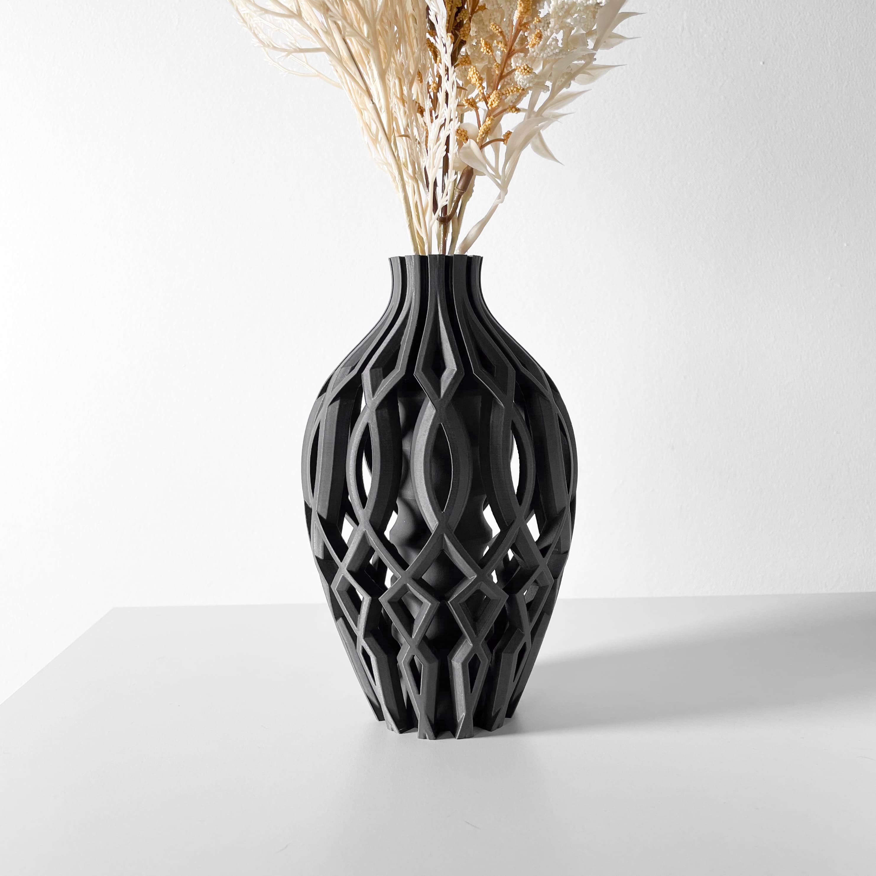The Vista Vase, Modern and Unique Home Decor for Dried and Preserved Flower Arrangement | STL File 3d model