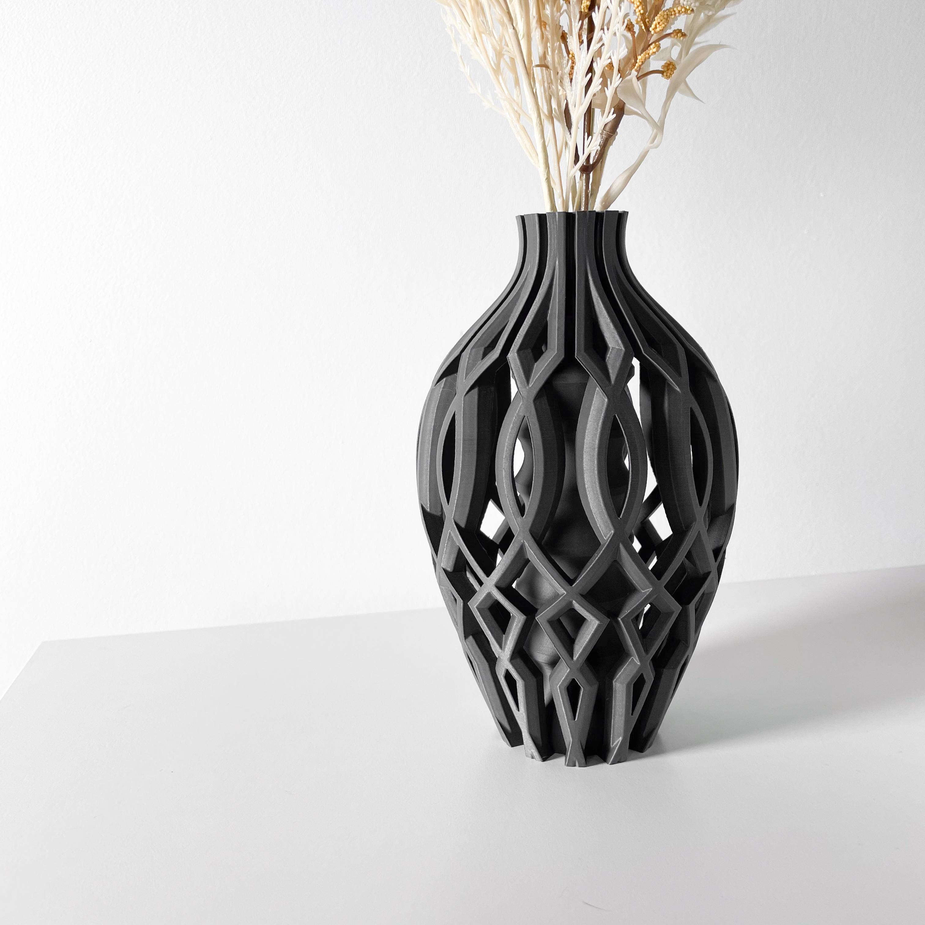 The Vista Vase, Modern and Unique Home Decor for Dried and Preserved Flower Arrangement  | STL File 3d model