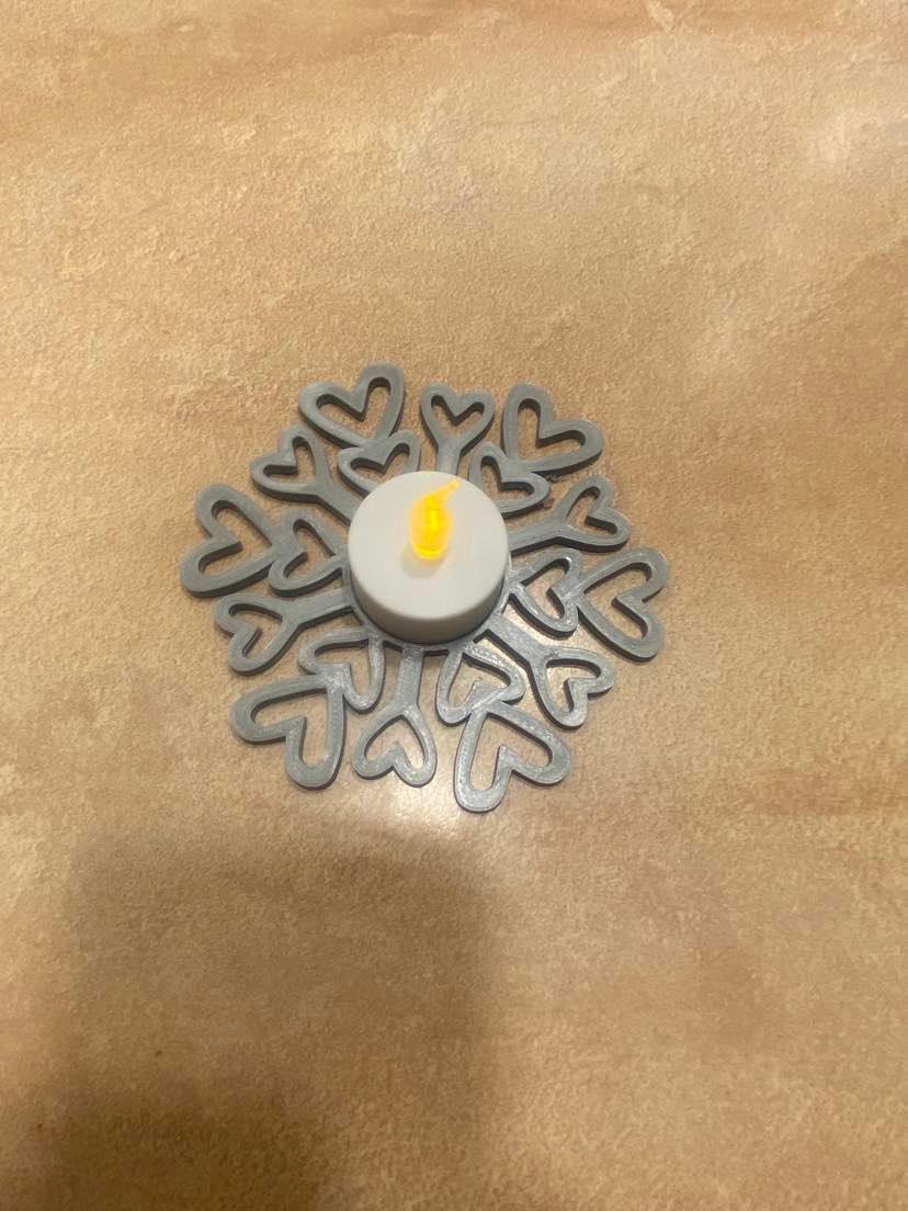 Christmas snowflake LED tea light holder decoration  3d model