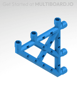 6x6 MU Bracket - Bolt-Locked Inserts 3d model