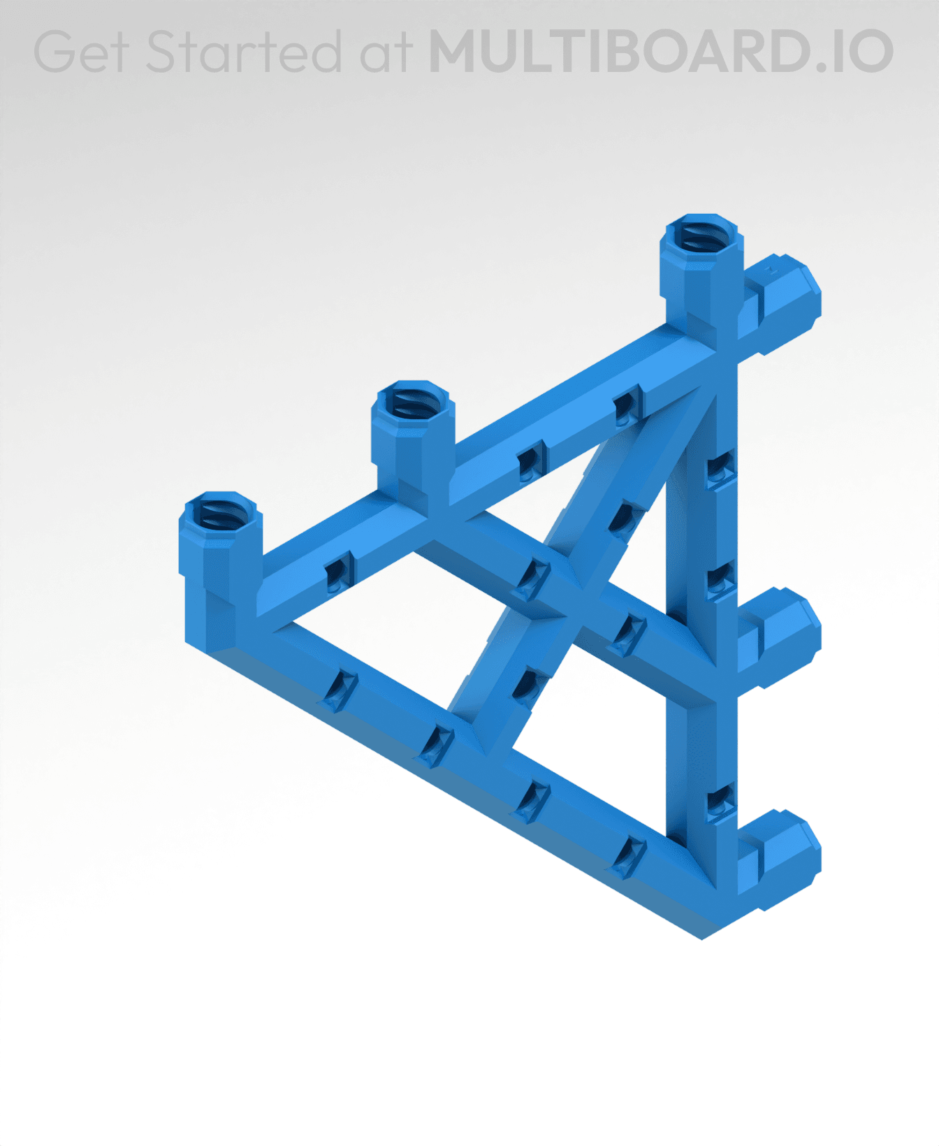 6x6 MU Bracket - Bolt-Locked Inserts 3d model