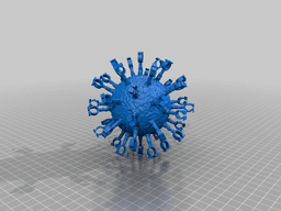corona omega variante 3d model