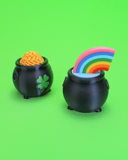 Pot of Gold and Rainbow Fidget Clicker - Keychain - St patrick's day 3d model