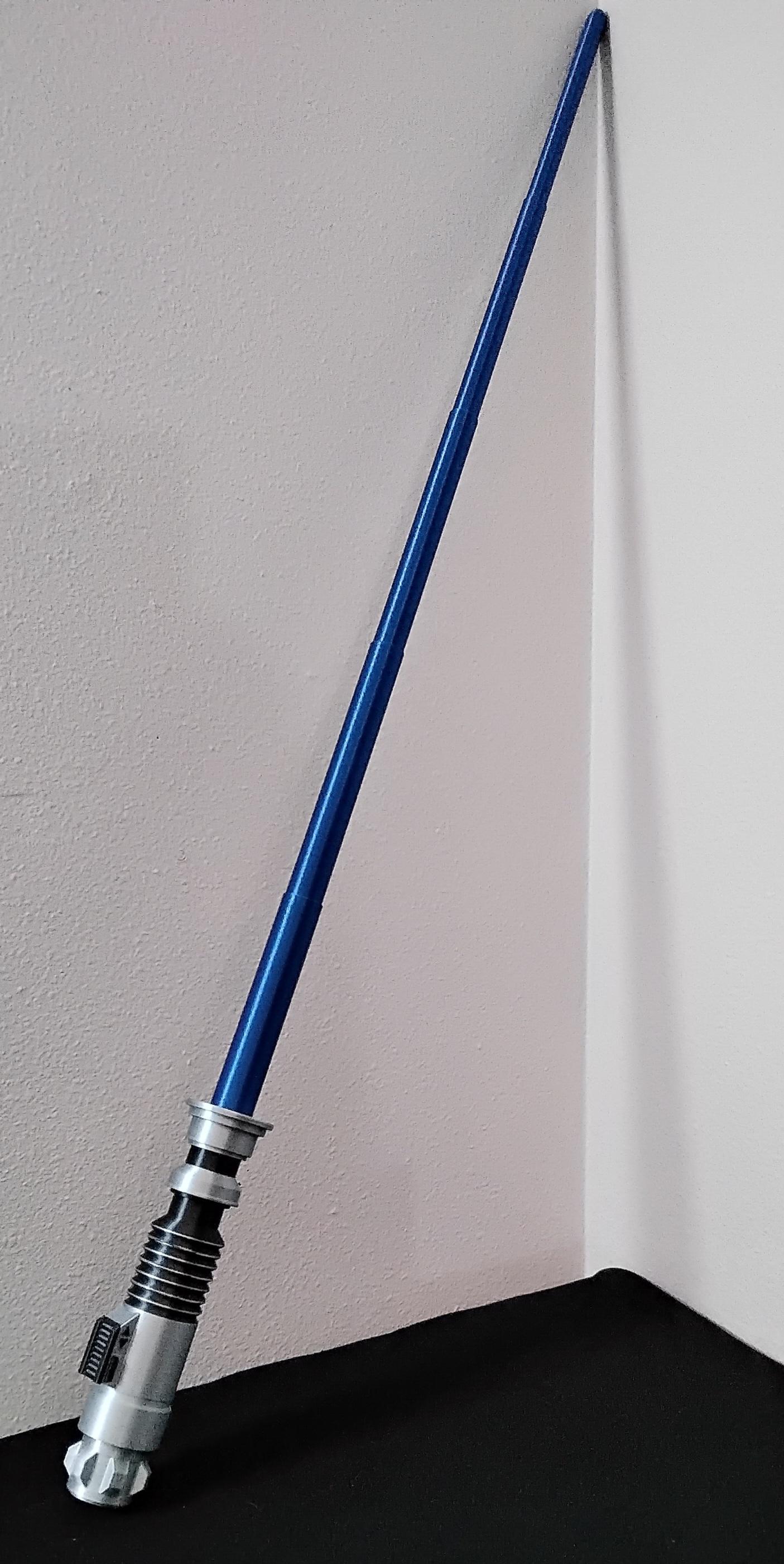 Collapsing Lightsaber (Dual Extrusion)  - Joel's Metallic blue from Protopasta - 3d model