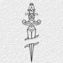 dagger wall art fantasy decor 3d model
