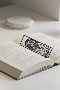 Lion Bookmark, Gift Idea 3d model