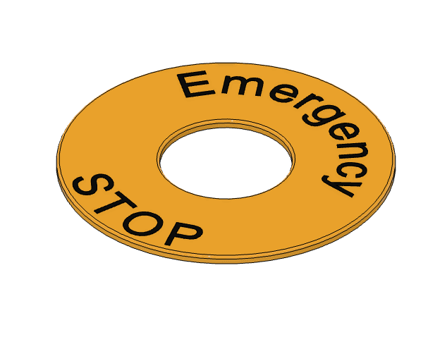 Emergency STOP Backplate 3d model