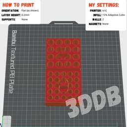Battery Inserts - MagSquares 3d model