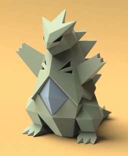 Low-poly Tyranitar 3d model
