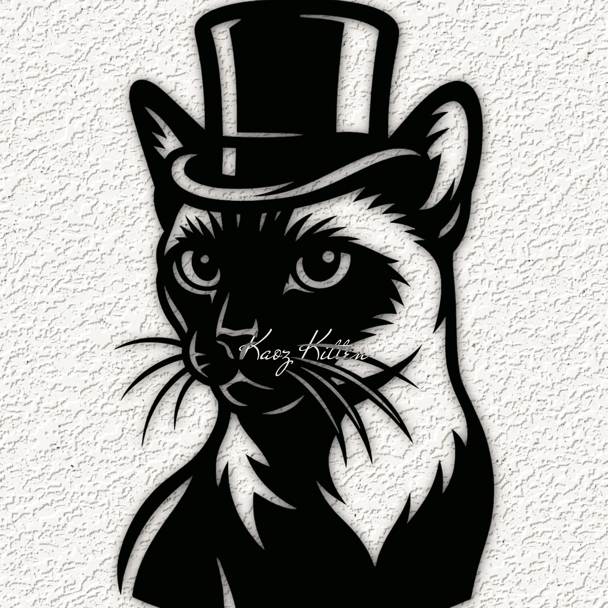 siamese cat hat wall art home decor 3d model