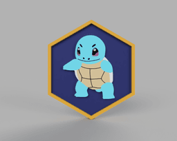 Squirtle Pokemon PokeCoin 3mf 3d model