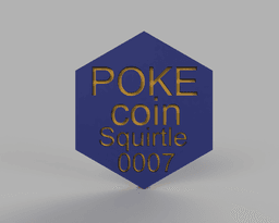 Squirtle Pokemon PokeCoin 3mf 3d model