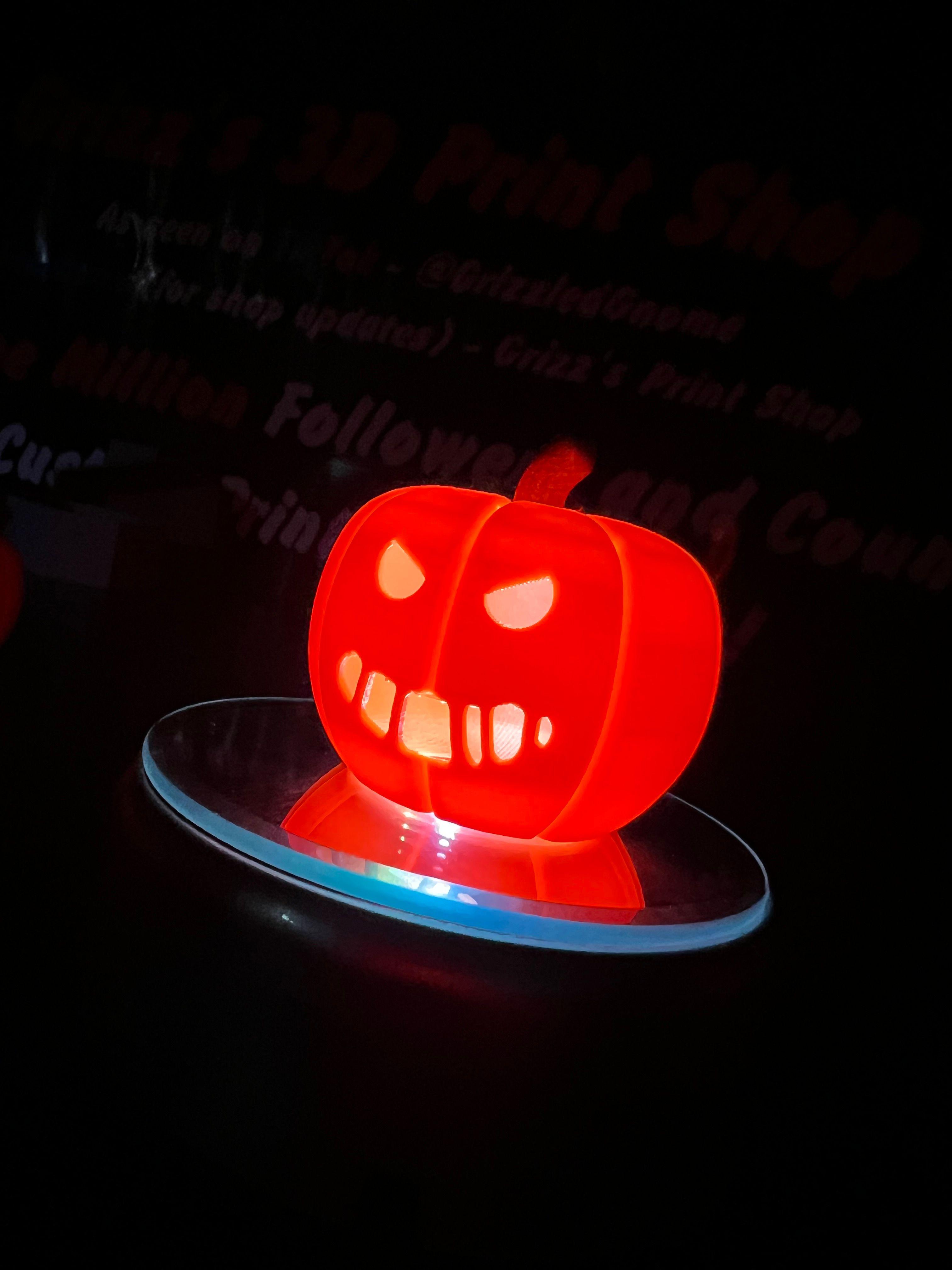 Tea light Jack o Lantern - Angry Melty 3d model