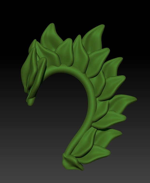 Greek Leaves Ear Cuff 3d model