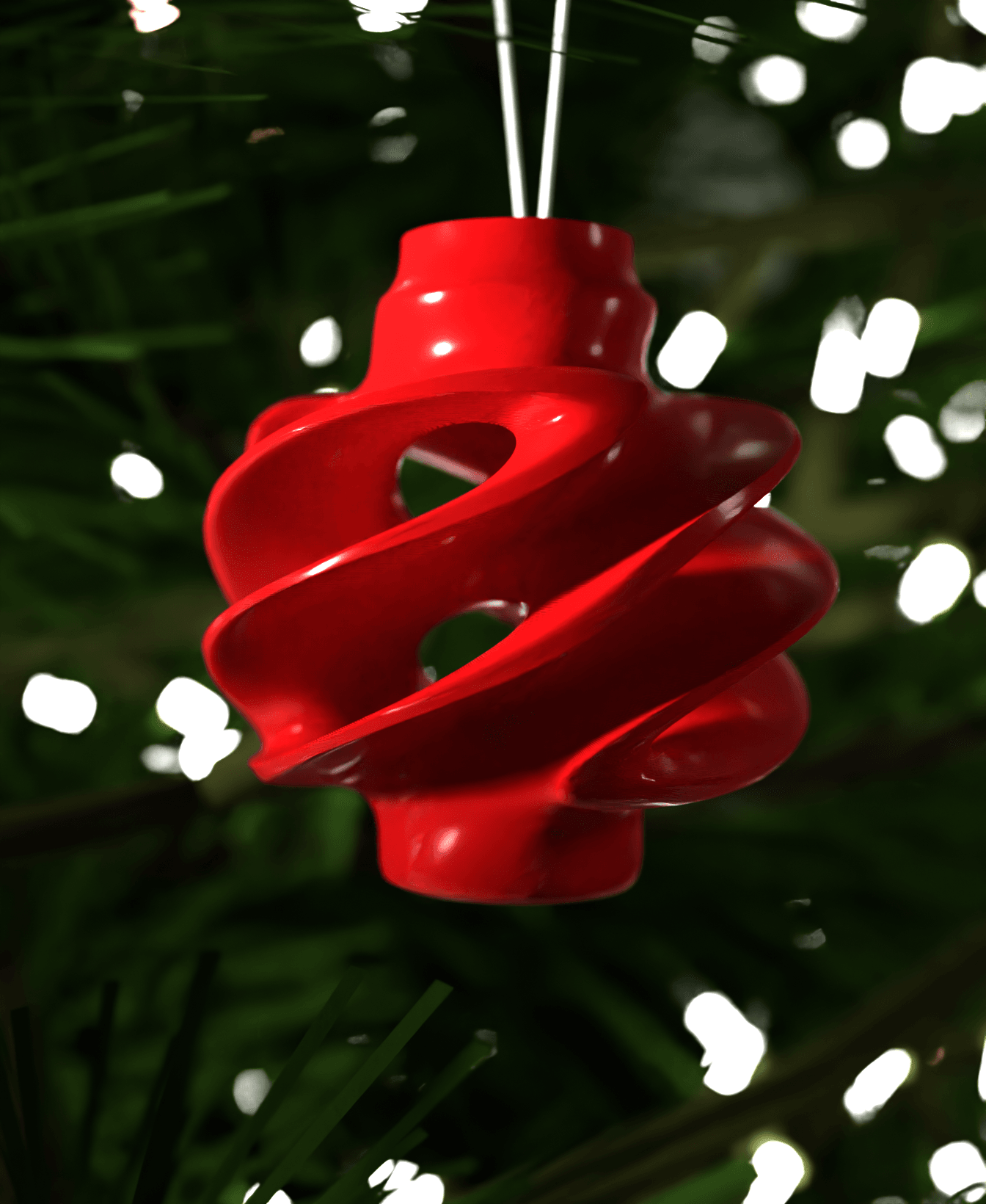 Christmas Ornament Plushy Swirls 003 3d model