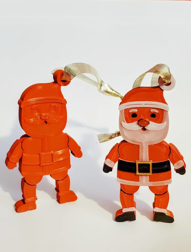 Full Color Santa Christmas Ornament 3d model