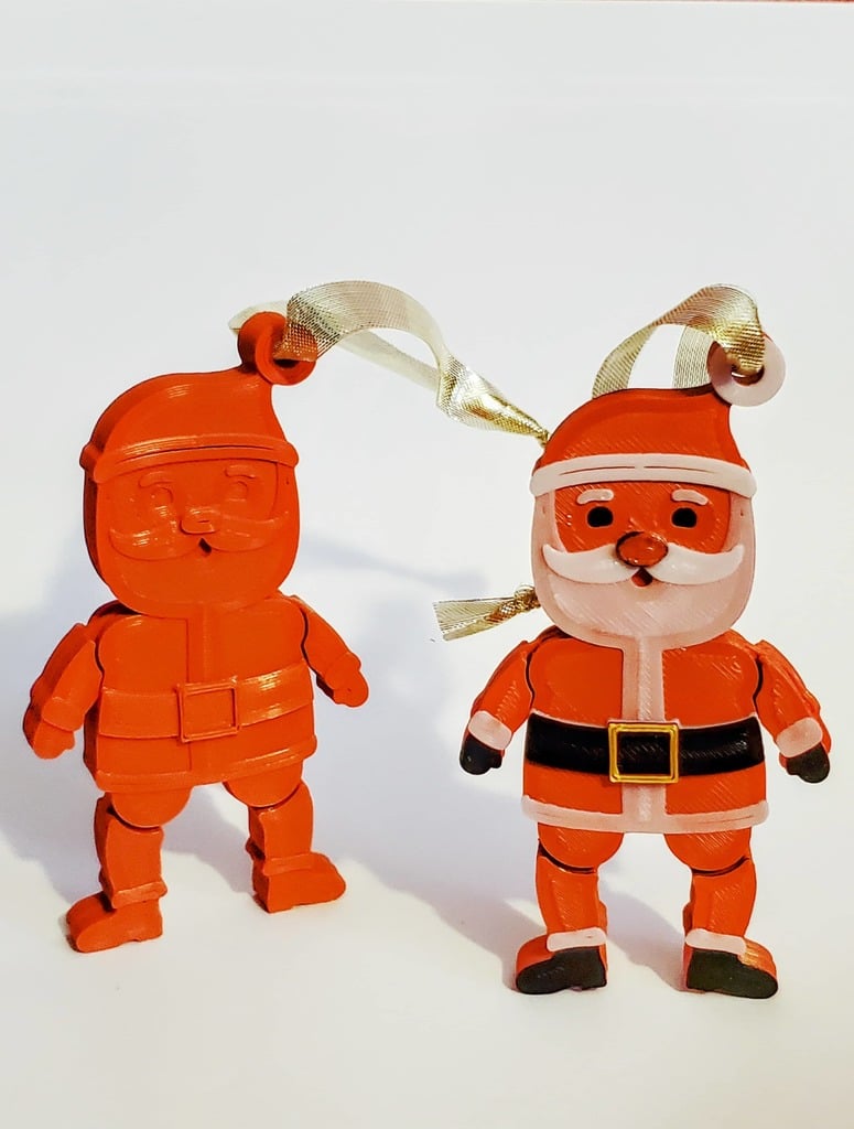 Full Color Santa Christmas Ornament 3d model