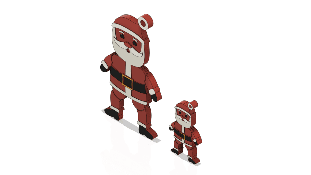 Full Color Santa Christmas Ornament 3d model