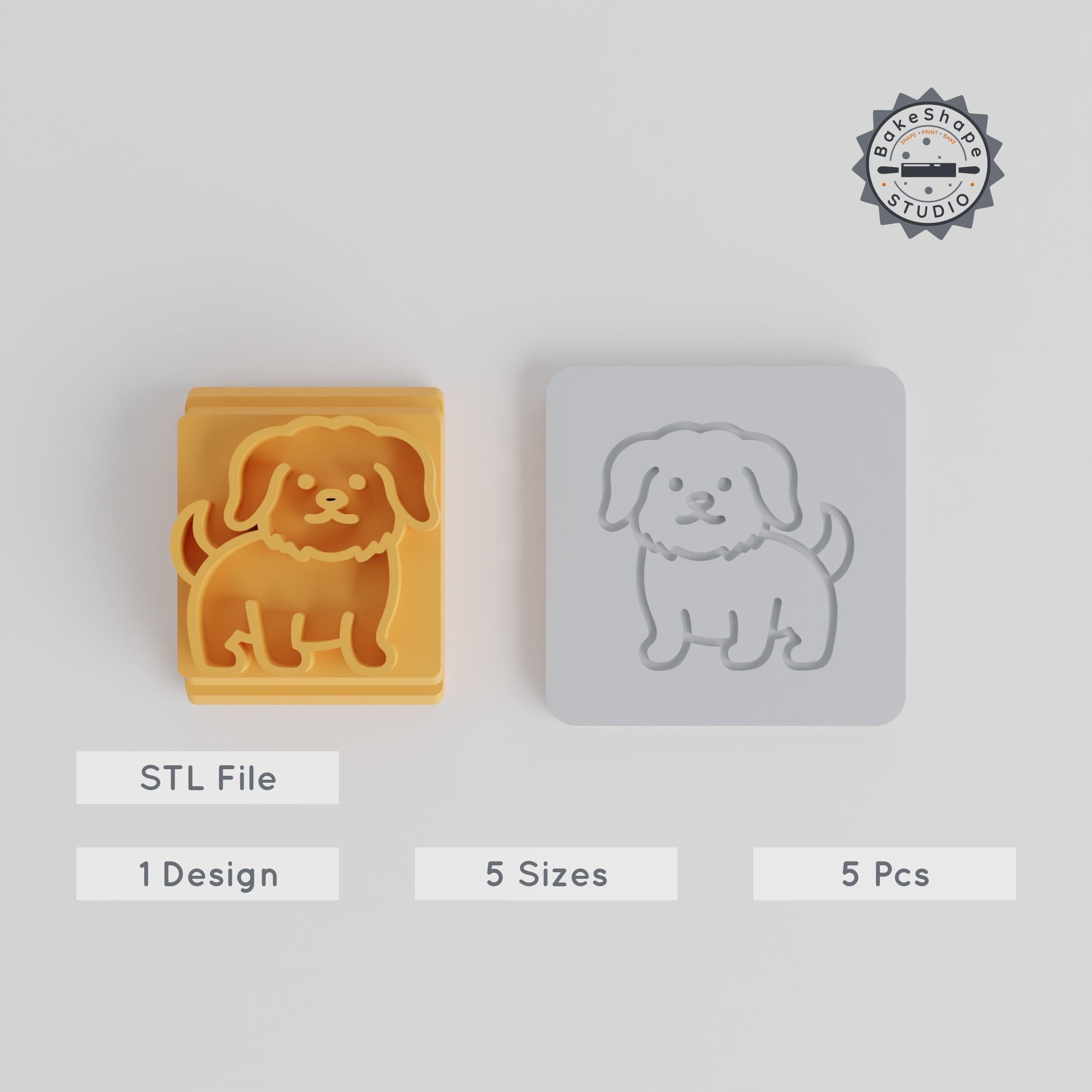 Maltese Stamp Tile Set, 5 Sizes 20-40mm, Perfect for Clay, Cookies & Fondant PRODUCT_2018 3d model
