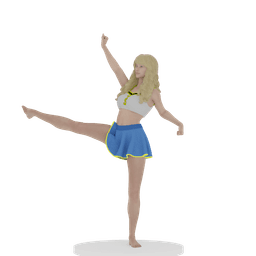 Hot cheerleader Taylor v2 3d model