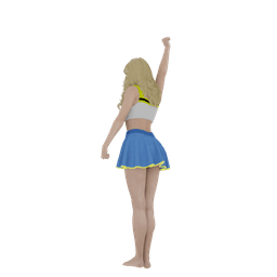 Hot cheerleader Taylor v2 3d model
