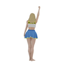 Hot cheerleader Taylor v2 3d model
