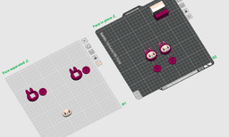 Labubu Clicker + Keychain, Print-in-Place & Print-in-Parts, Clicky Toy 3d model