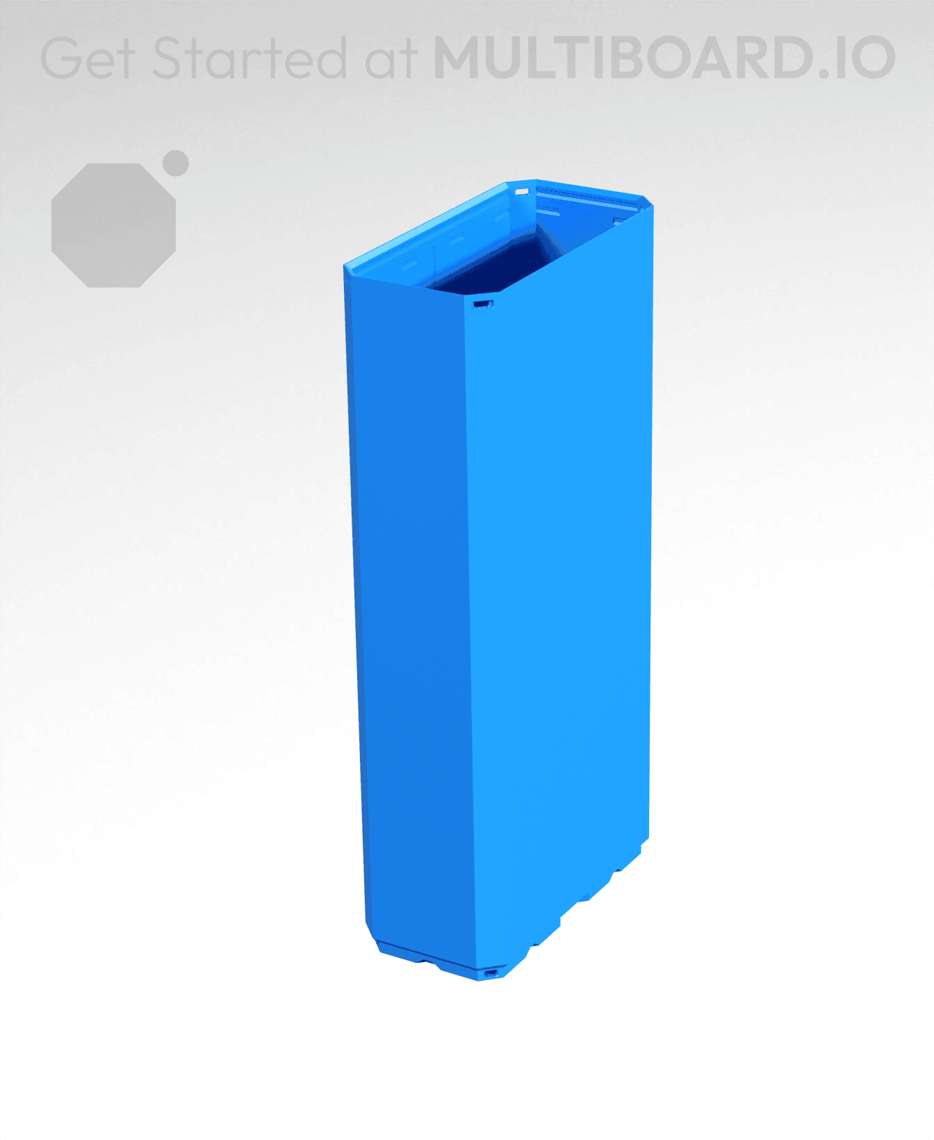 1x2x4 CU - Simple Walls - Multibin Shell 3d model