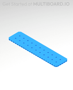 3x12 MU - Small Thread MU - MultiBoard Plate 3d model
